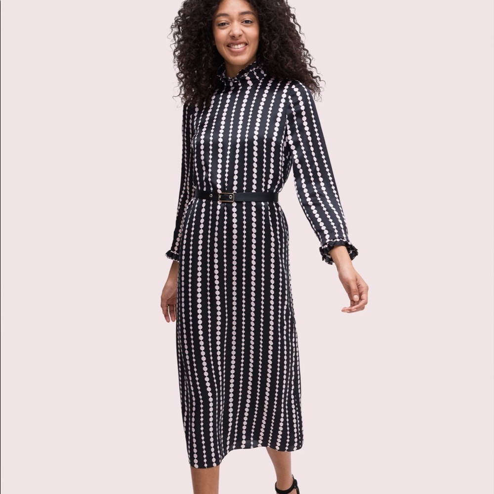 Kate Spade Silk Black Pearl Dress Size 4